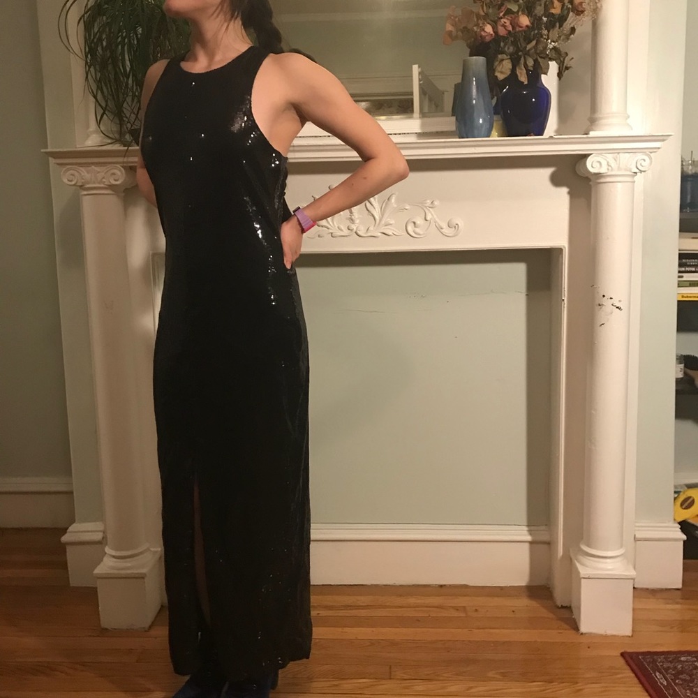Line & Dot Sequence Dress
